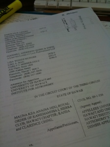 UH's Motion to Dismiss the Mauna Kea Case